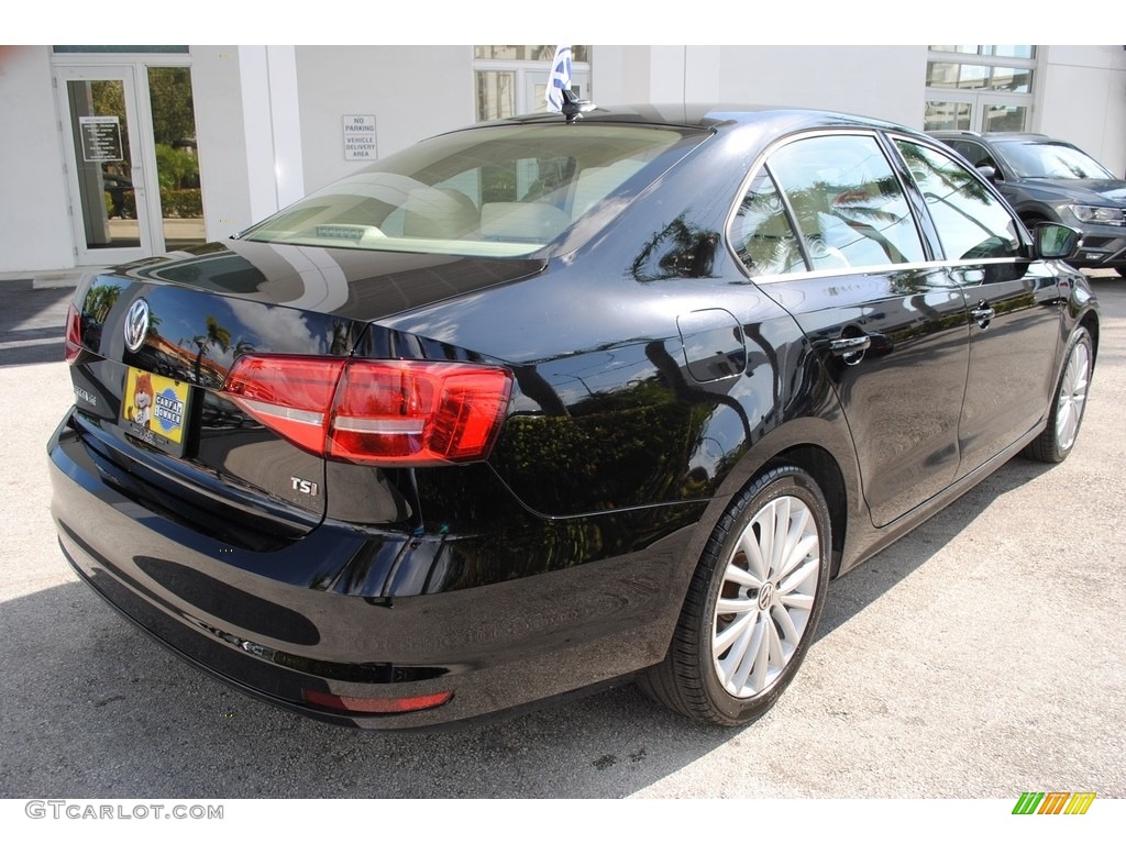 2015 Jetta SE Sedan - Black / Cornsilk Beige photo #10