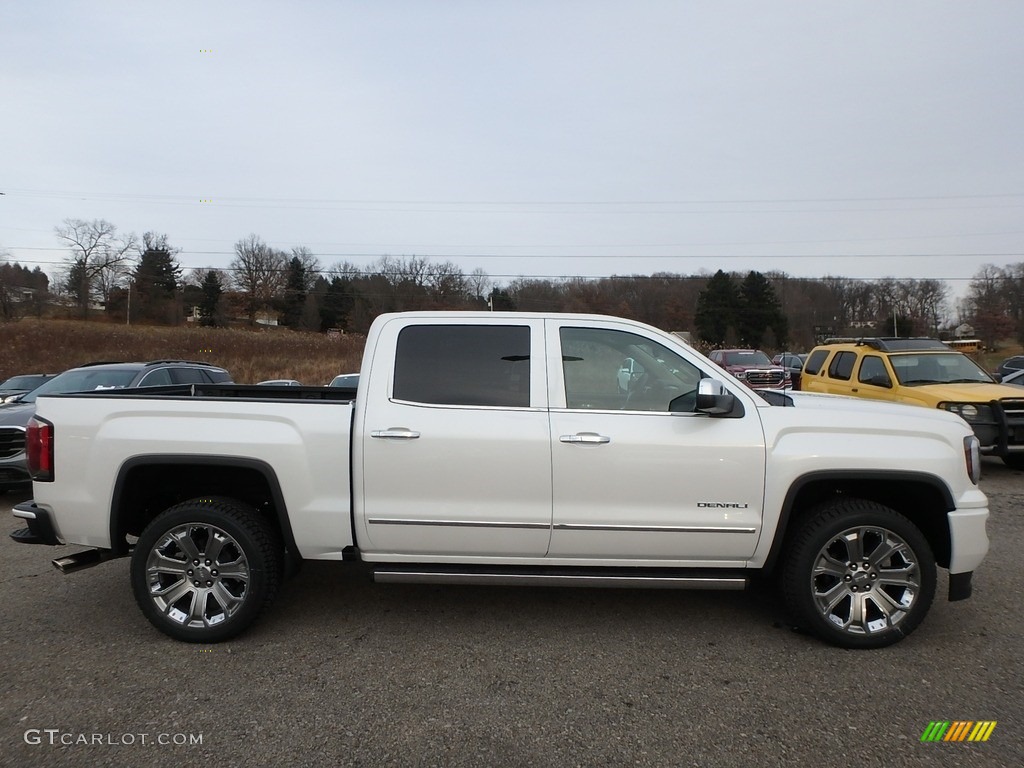 White Frost Tricoat 2018 GMC Sierra 1500 Denali Crew Cab 4WD Exterior Photo #124329074