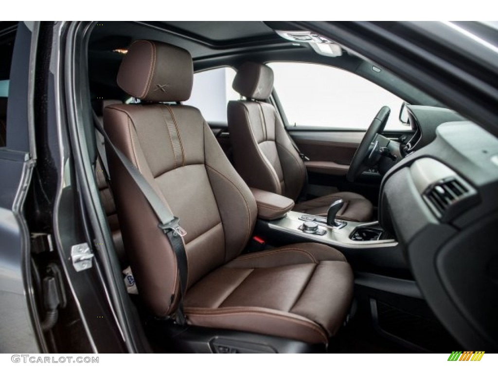 Mocha/Orange Contrast Interior 2018 BMW X4 M40i Photo #124330672