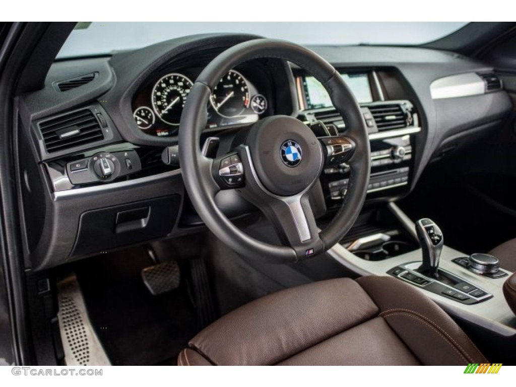 2018 BMW X4 M40i Mocha/Orange Contrast Dashboard Photo #124330851