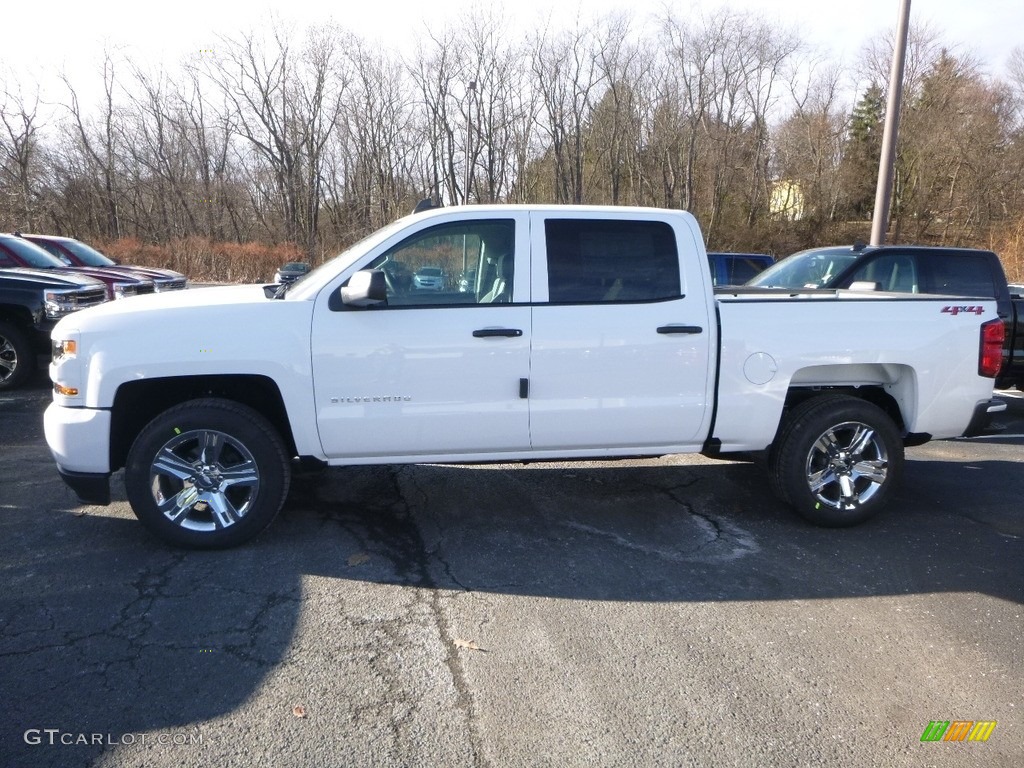 2018 Silverado 1500 Custom Crew Cab 4x4 - Summit White / Dark Ash/Jet Black photo #2