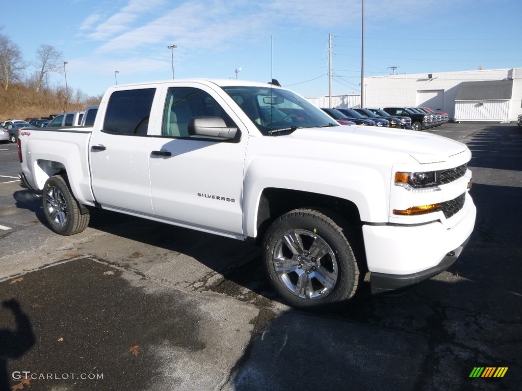 2018 Silverado 1500 Custom Crew Cab 4x4 - Summit White / Dark Ash/Jet Black photo #7