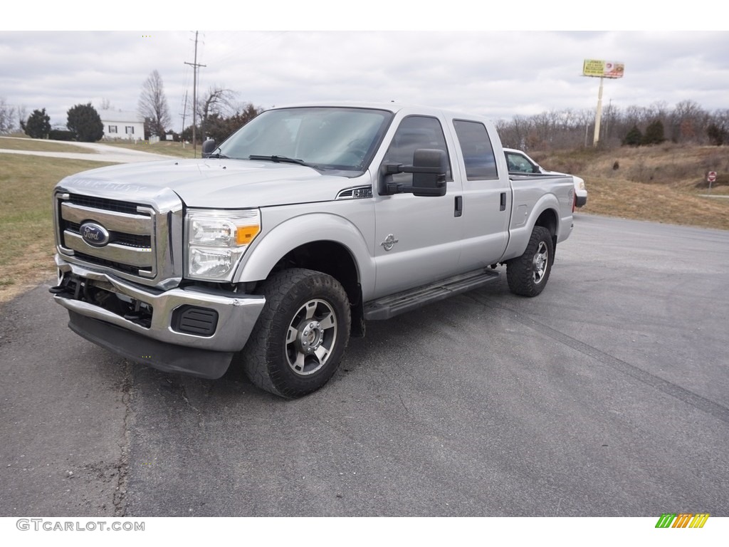 2012 F250 Super Duty XLT Crew Cab 4x4 - Ingot Silver Metallic / Steel photo #22