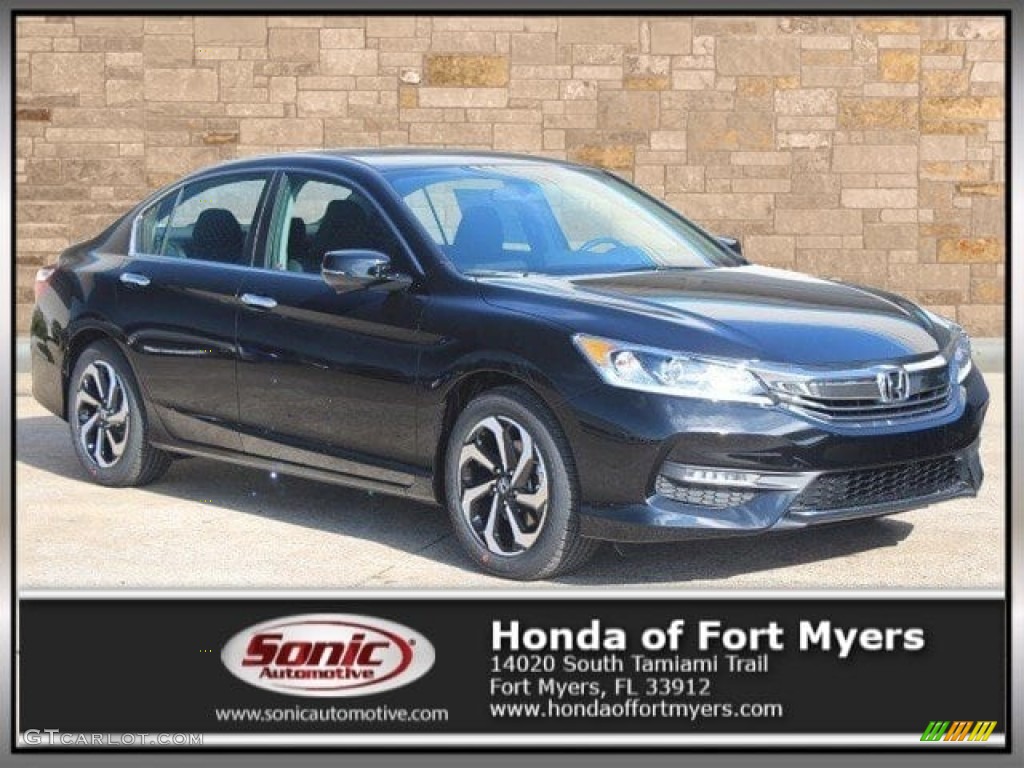 2017 Accord EX Sedan - Crystal Black Pearl / Black photo #1