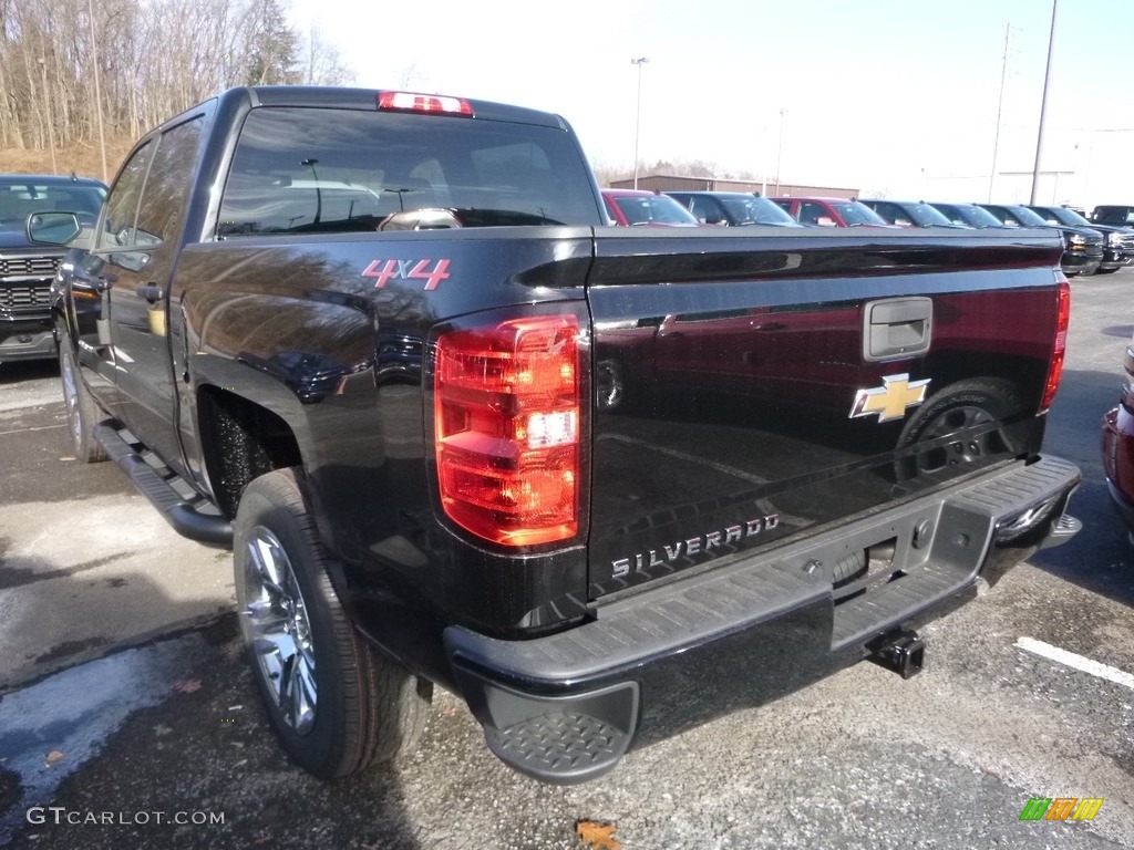 2018 Silverado 1500 Custom Crew Cab 4x4 - Black / Dark Ash/Jet Black photo #3