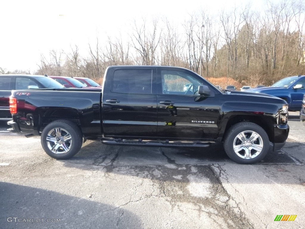 2018 Silverado 1500 Custom Crew Cab 4x4 - Black / Dark Ash/Jet Black photo #6