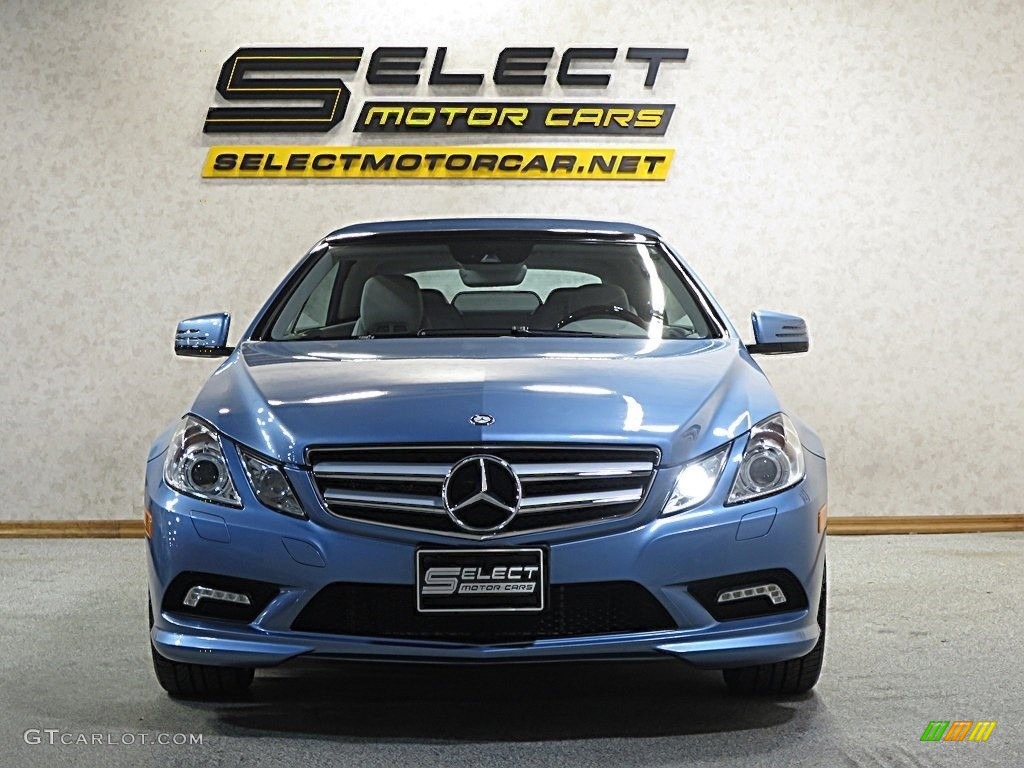 2011 E 550 Cabriolet - Quartz Blue Metallic / Ash/Dark Grey photo #2