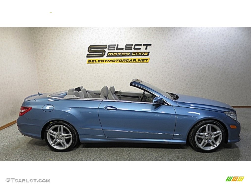 2011 E 550 Cabriolet - Quartz Blue Metallic / Ash/Dark Grey photo #6