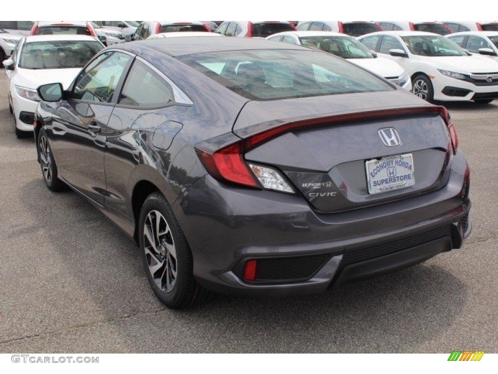 2017 Civic LX Coupe - Modern Steel Metallic / Black/Gray photo #6
