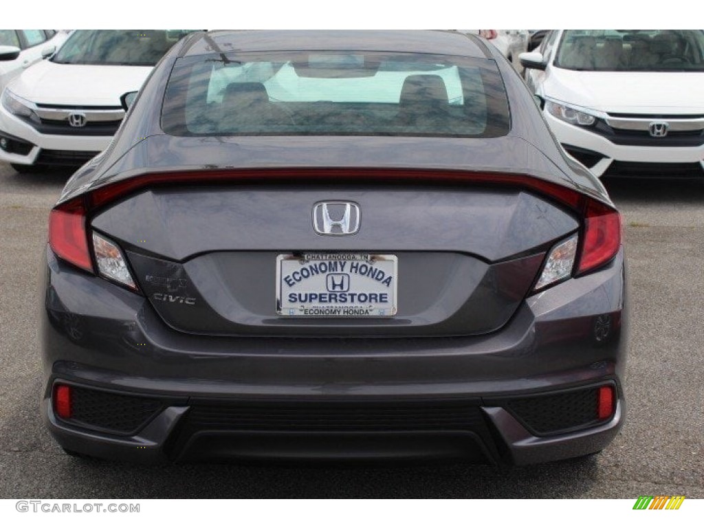 2017 Civic LX Coupe - Modern Steel Metallic / Black/Gray photo #7
