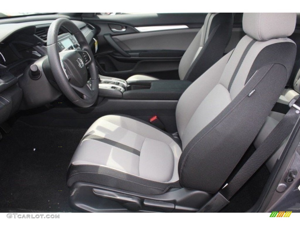 2017 Civic LX Coupe - Modern Steel Metallic / Black/Gray photo #13