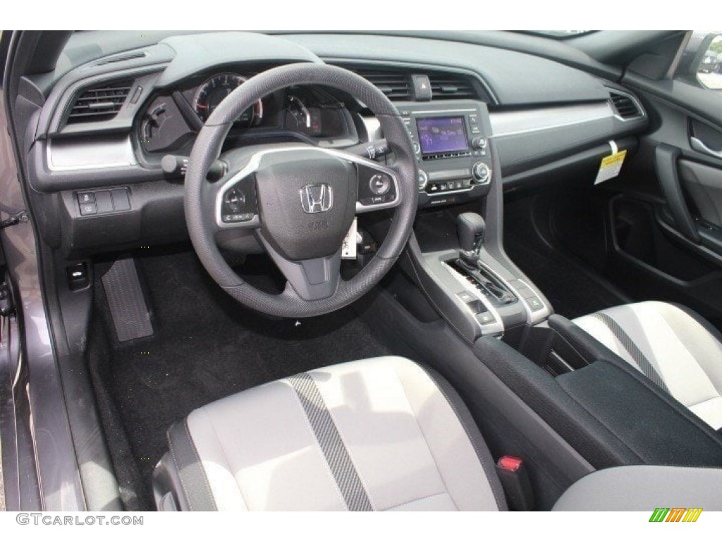 2017 Civic LX Coupe - Modern Steel Metallic / Black/Gray photo #14