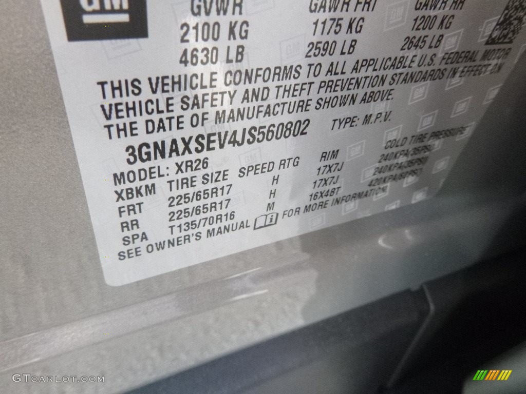 2018 Equinox LT AWD - Pepperdust Metallic / Jet Black photo #17