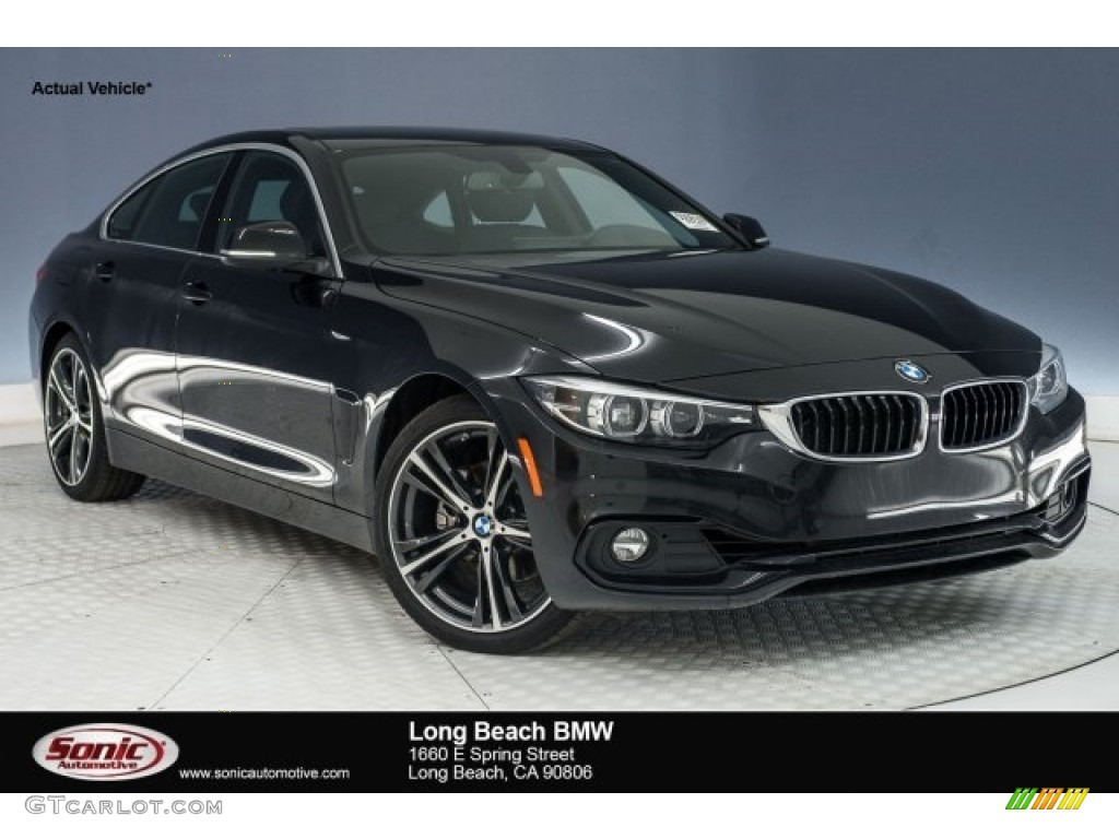 2018 4 Series 430i Gran Coupe - Black Sapphire Metallic / Black photo #1