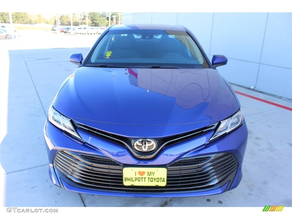 2018 Camry LE - Blue Crush Metallic / Black photo #2
