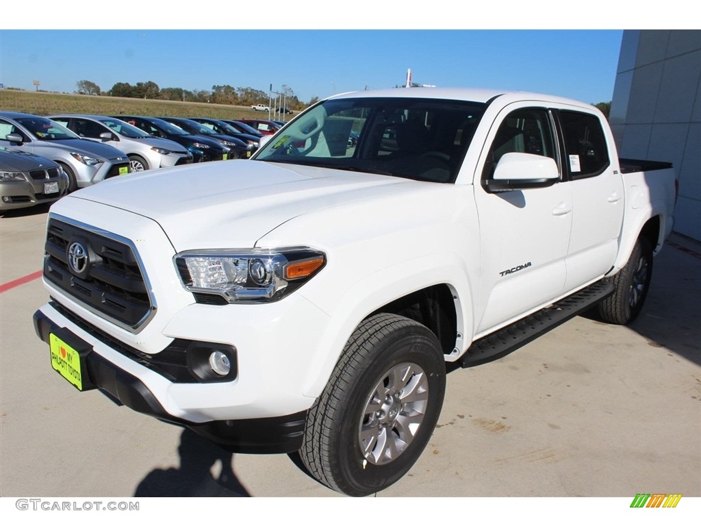 2017 Tacoma SR5 Double Cab - Super White / Cement Gray photo #3