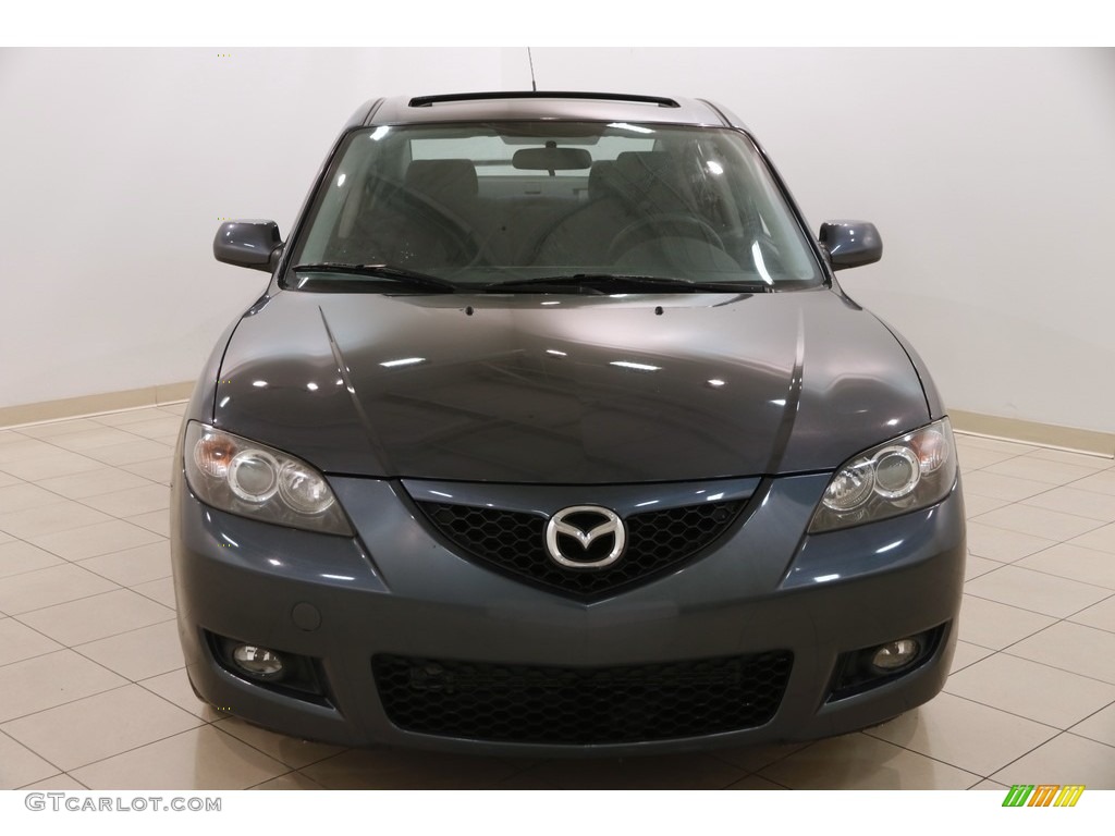 2009 MAZDA3 i Sport Sedan - Metropolitan Gray Mica / Black photo #2
