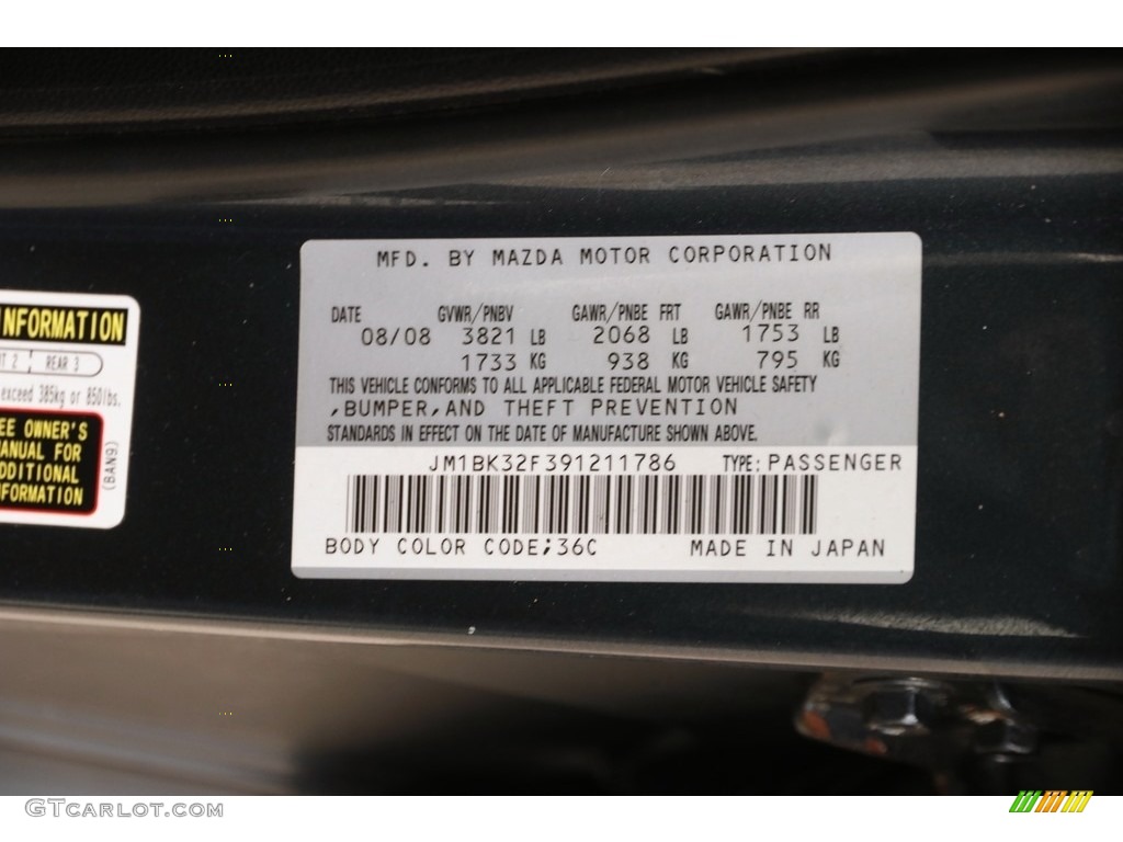 2009 MAZDA3 i Sport Sedan - Metropolitan Gray Mica / Black photo #20