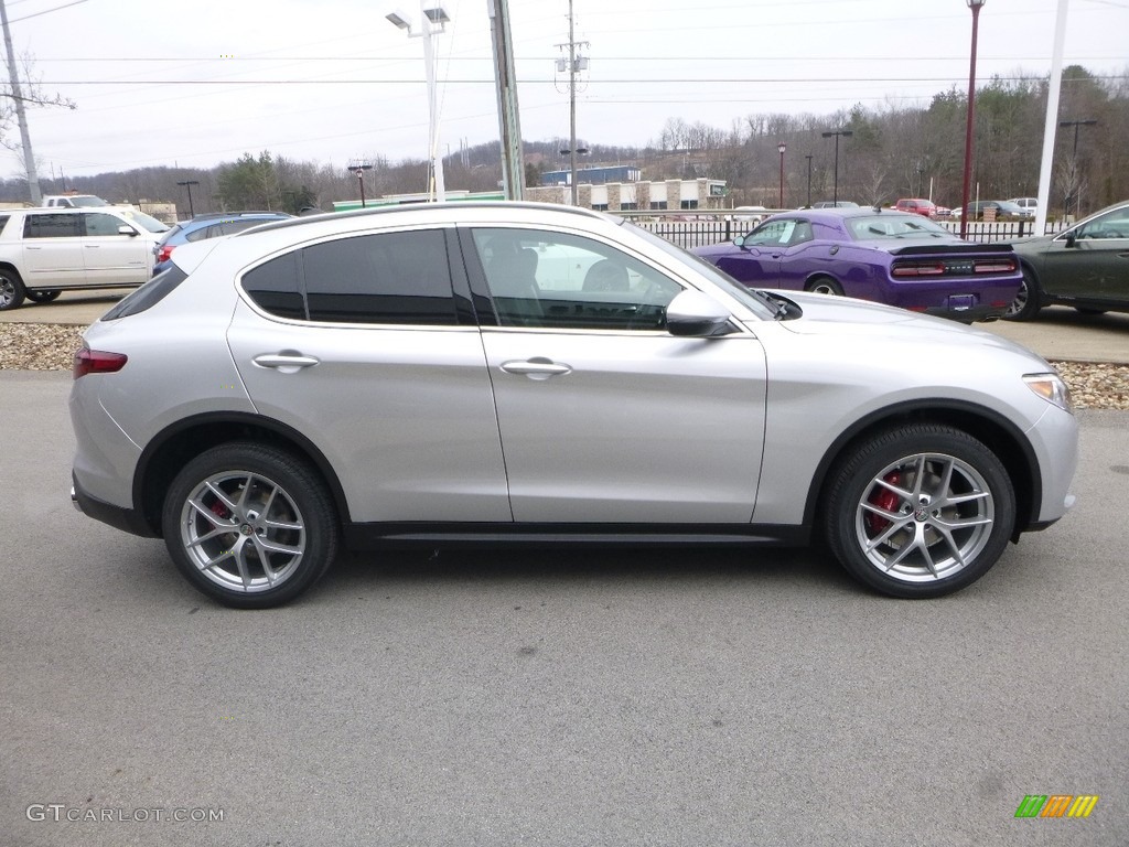 Silverstone Gray Metallic 2018 Alfa Romeo Stelvio Ti AWD Exterior Photo #124353901