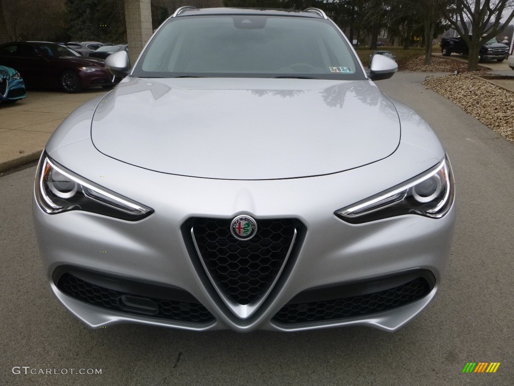 Silverstone Gray Metallic 2018 Alfa Romeo Stelvio Ti AWD Exterior Photo #124353988