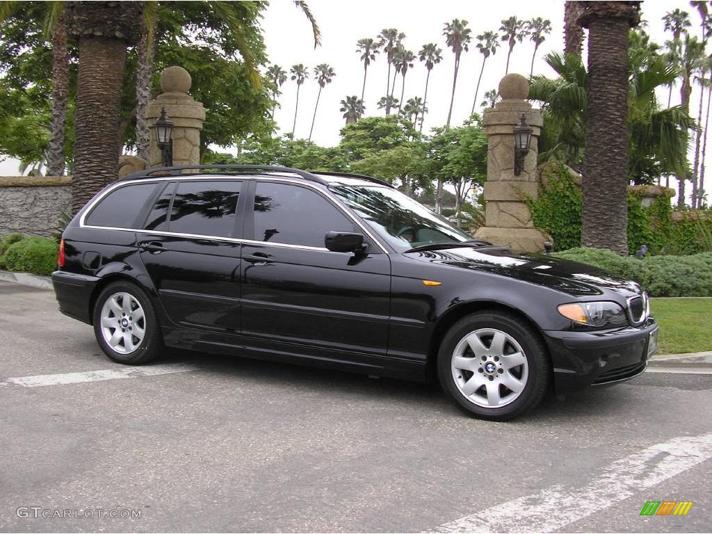 2004 3 Series 325i Wagon - Jet Black / Black photo #2