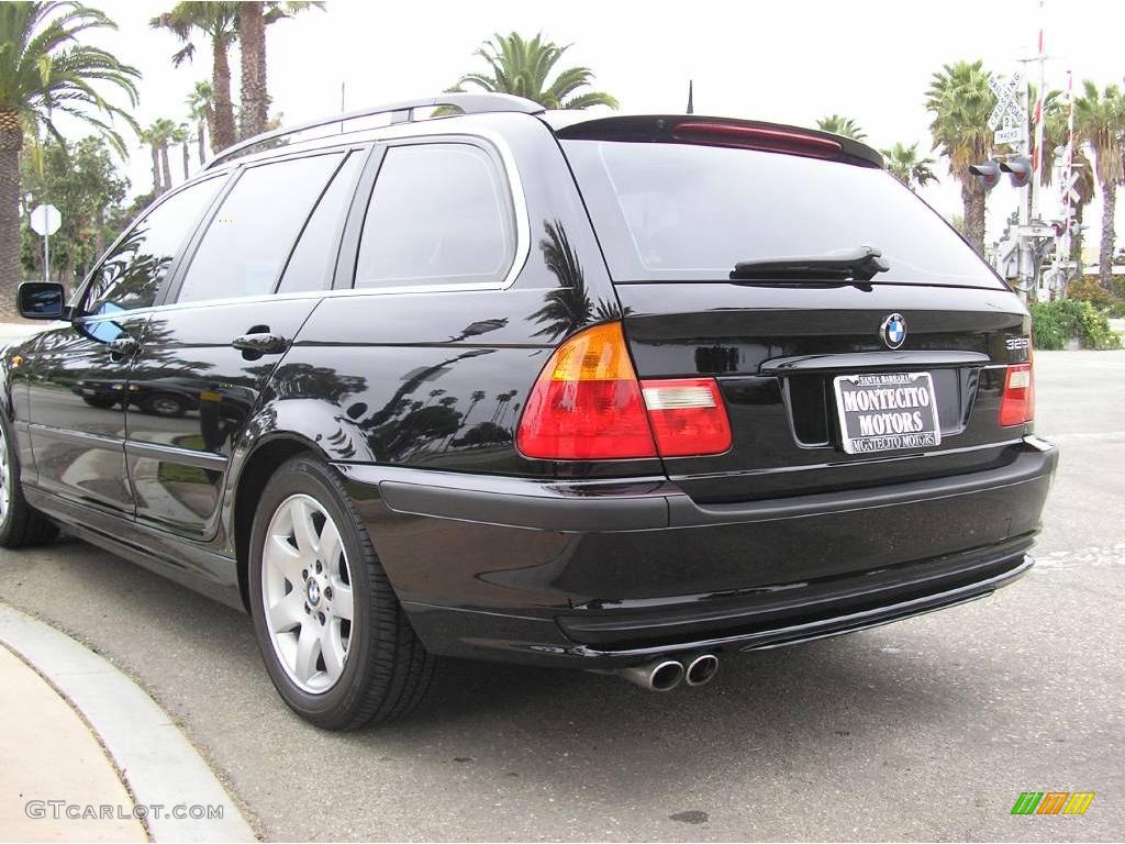 2004 3 Series 325i Wagon - Jet Black / Black photo #9