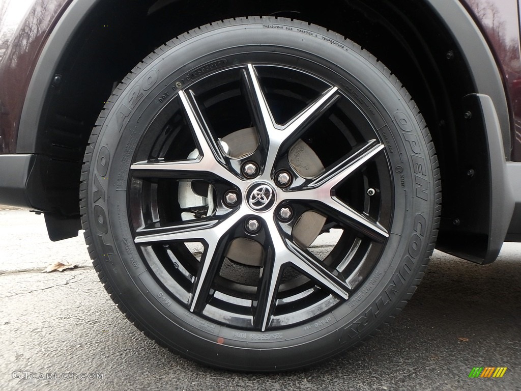 2018 RAV4 SE AWD - Black Current Metallic / Black photo #5