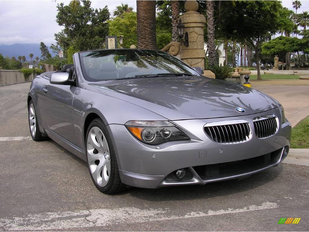 2005 6 Series 645i Convertible - Silver Grey Metallic / Black photo #31