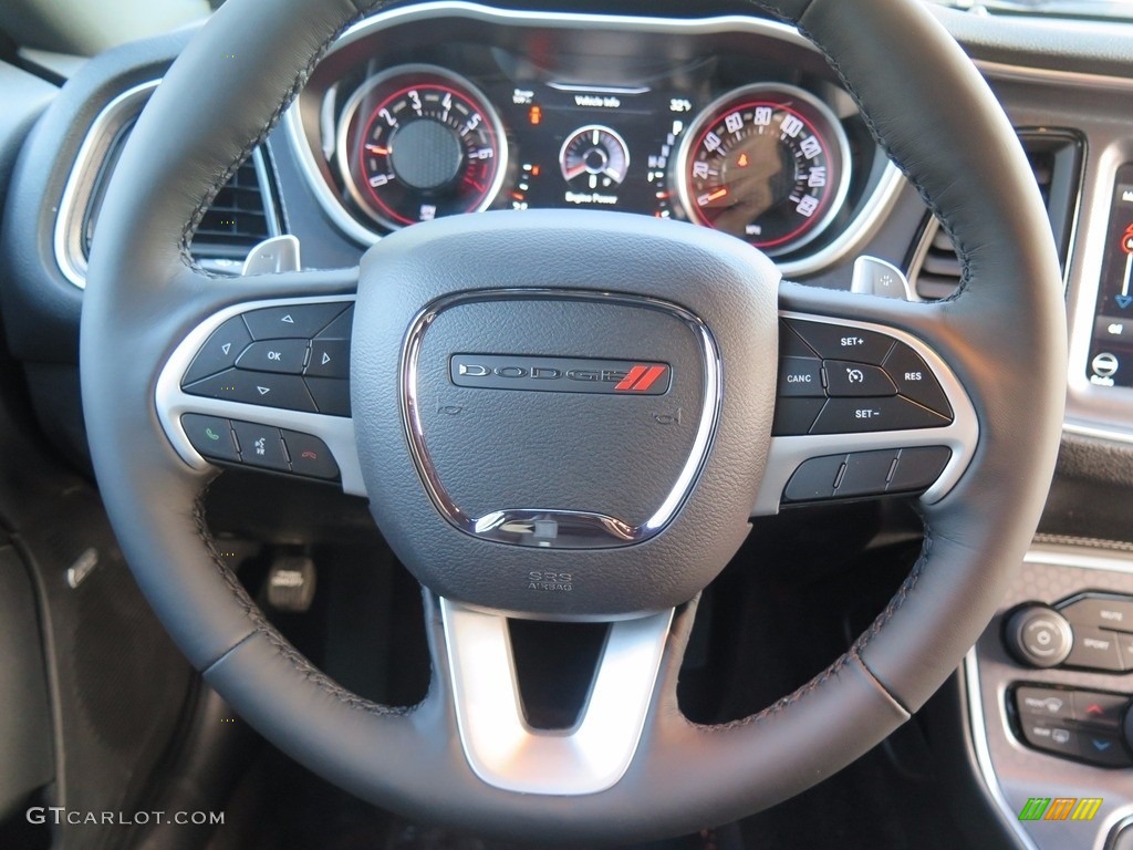 2018 Dodge Challenger GT AWD Black Steering Wheel Photo #124361392