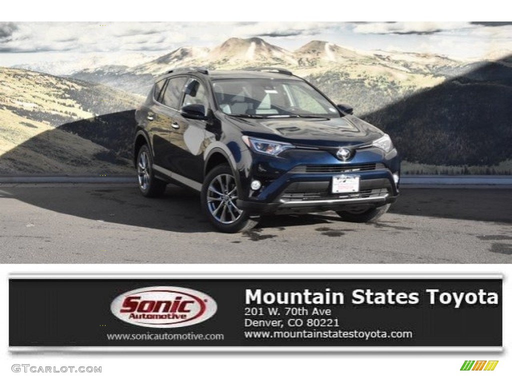 2018 RAV4 Limited AWD - Galactic Aqua Mica / Black photo #1
