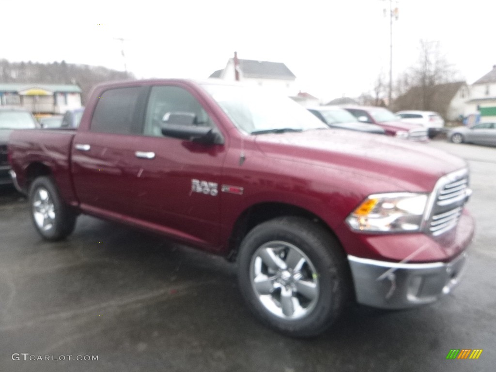 2017 1500 Big Horn Crew Cab 4x4 - Delmonico Red Pearl / Black/Diesel Gray photo #7