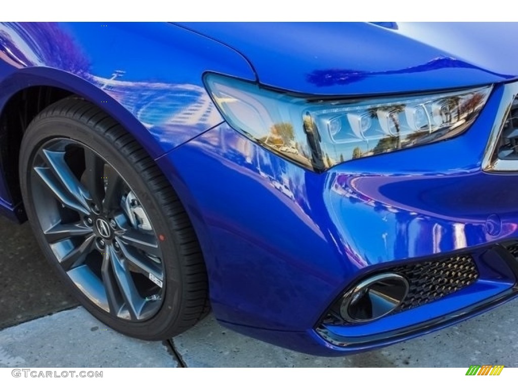 2018 TLX V6 A-Spec Sedan - Still Night Blue Pearl / Red photo #10