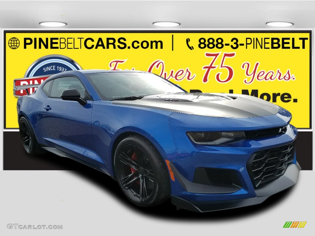 2018 Camaro ZL1 Coupe - Hyper Blue Metallic / Jet Black photo #1