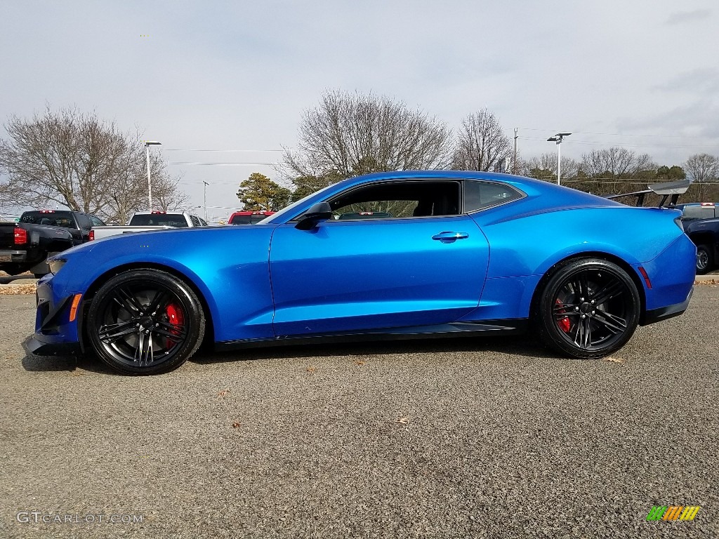 Hyper Blue Metallic 2018 Chevrolet Camaro ZL1 Coupe Exterior Photo #124366203