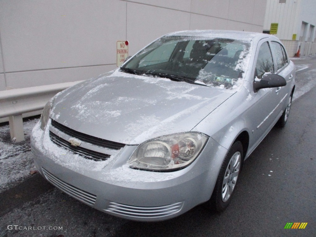 2009 Cobalt LS Sedan - Silver Ice Metallic / Gray photo #9