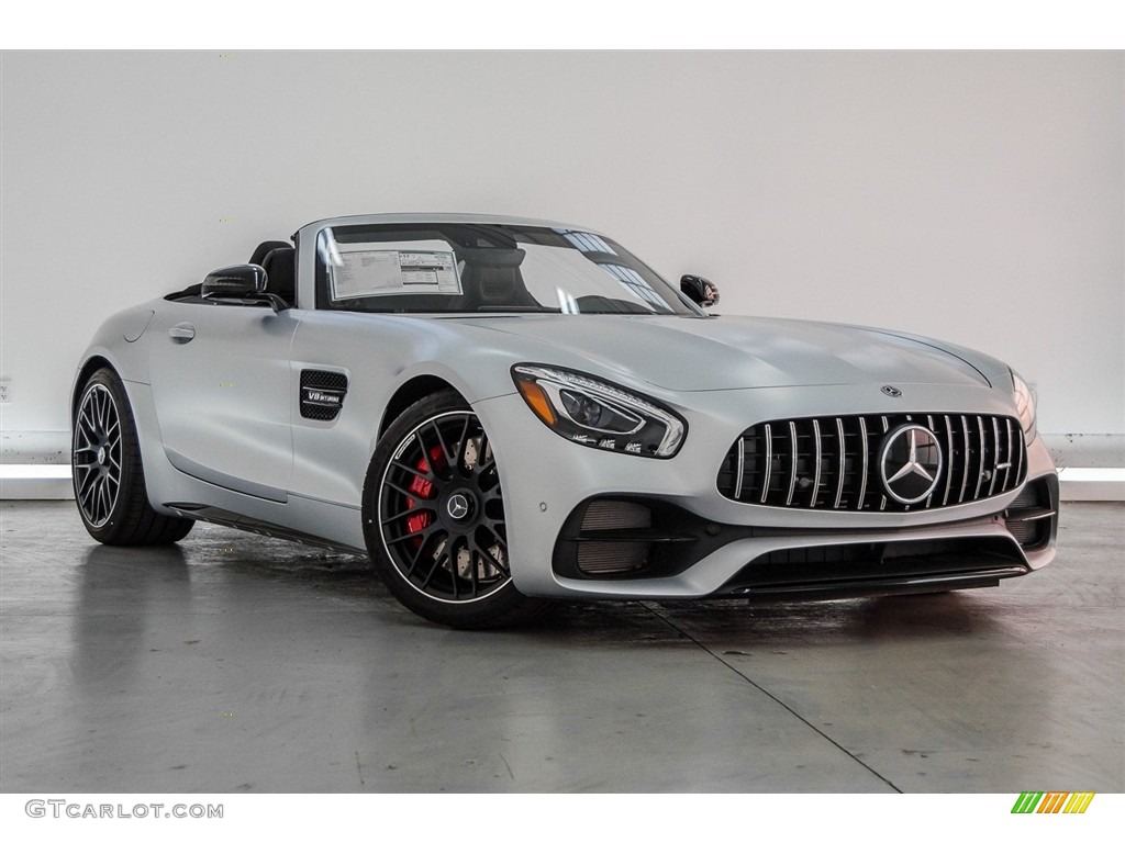 designo Iridium Silver Magno (Matte) 2018 Mercedes-Benz AMG GT C Roadster Exterior Photo #124369752
