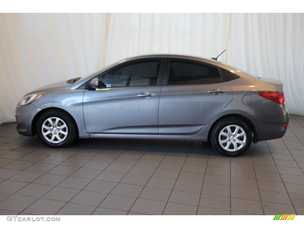 2013 Accent GLS 4 Door - Cyclone Gray / Gray photo #5