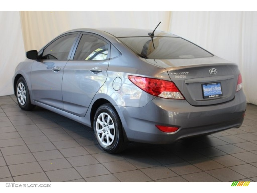 2013 Accent GLS 4 Door - Cyclone Gray / Gray photo #6