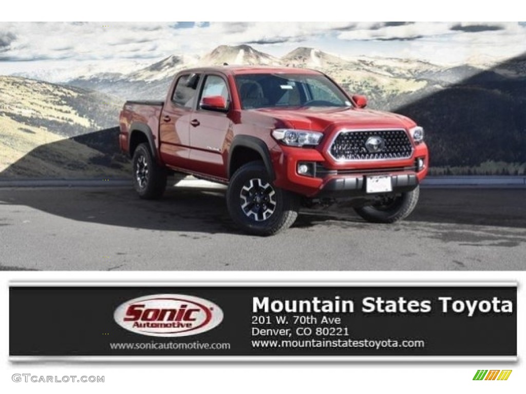 2018 Tacoma TRD Off Road Double Cab 4x4 - Barcelona Red Metallic / Graphite w/Gun Metal photo #1