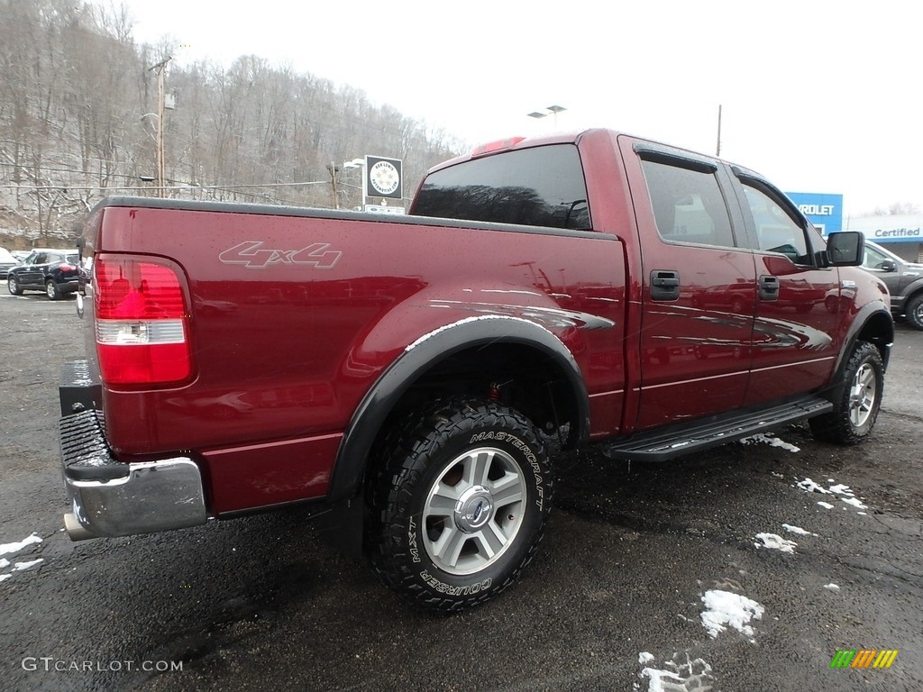 2006 F150 XLT SuperCrew 4x4 - Dark Toreador Red Metallic / Tan photo #2