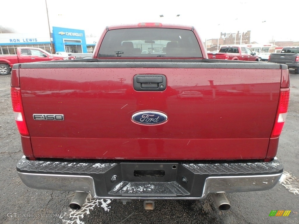 2006 F150 XLT SuperCrew 4x4 - Dark Toreador Red Metallic / Tan photo #3