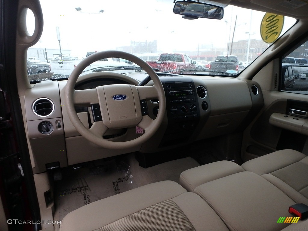 2006 F150 XLT SuperCrew 4x4 - Dark Toreador Red Metallic / Tan photo #12