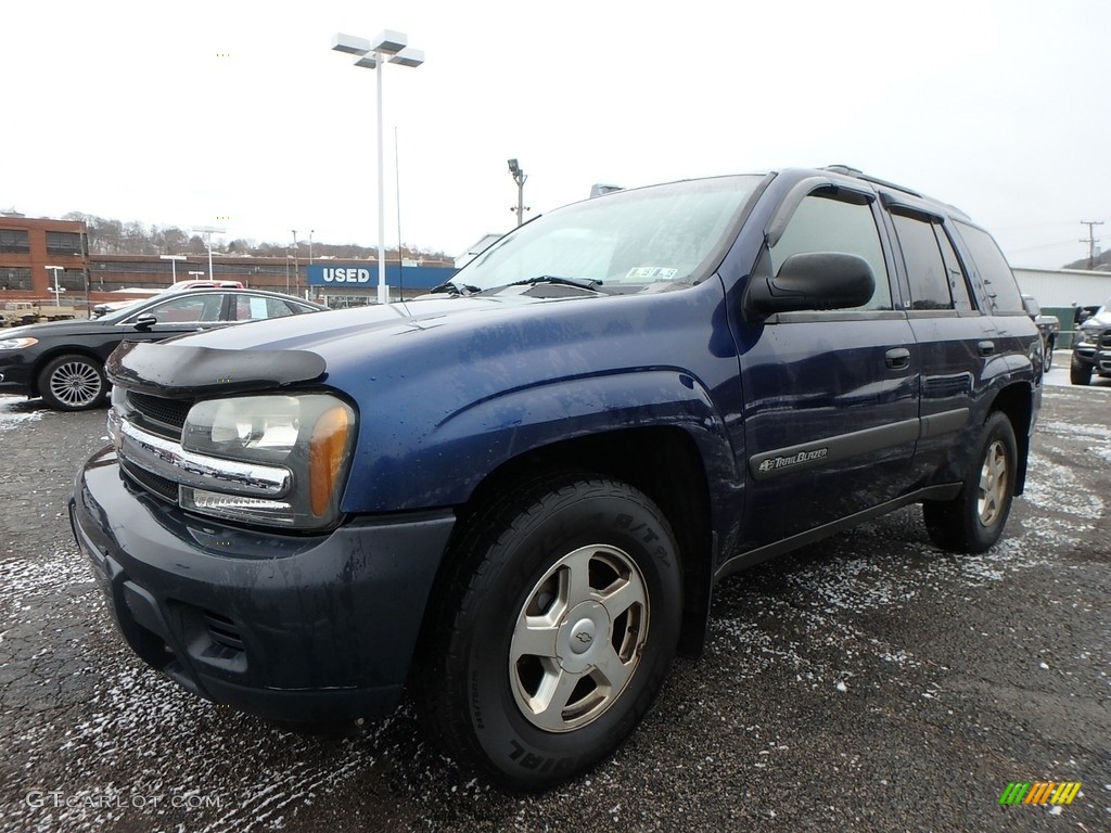 2003 TrailBlazer LS 4x4 - Indigo Blue Metallic / Medium Oak photo #8