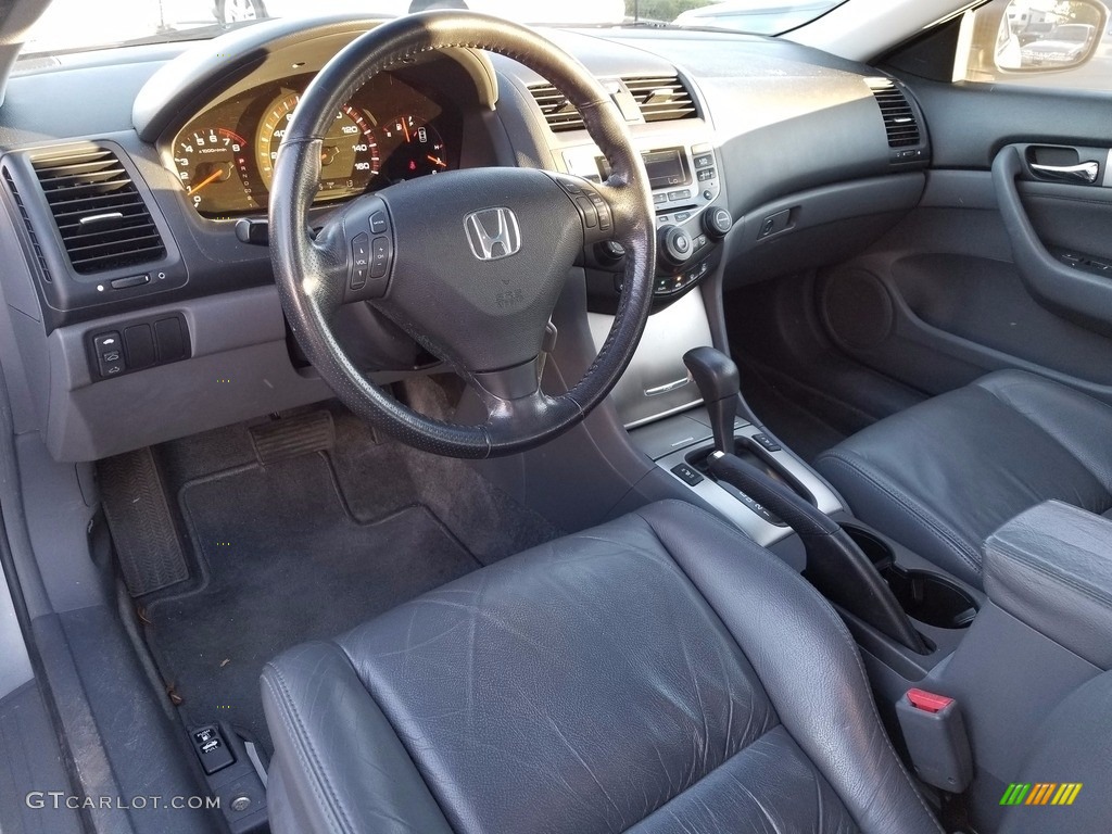 2006 Accord EX-L Coupe - Alabaster Silver Metallic / Gray photo #3