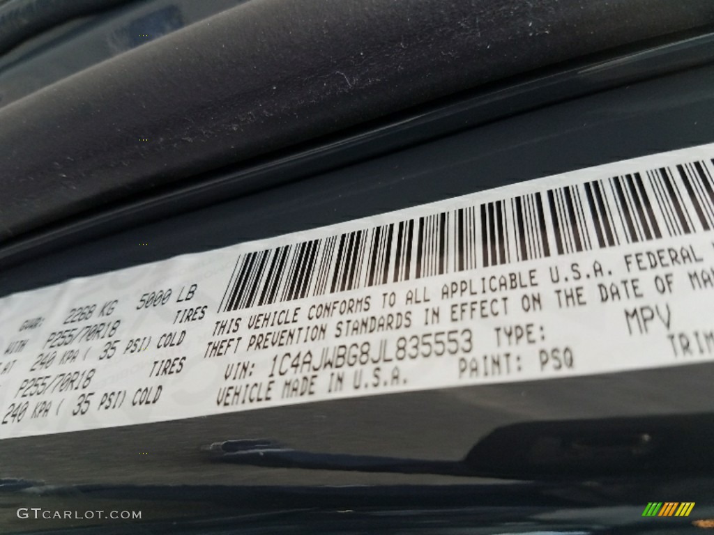 2018 Wrangler Color Code PSQ for Rhino Photo #124379865