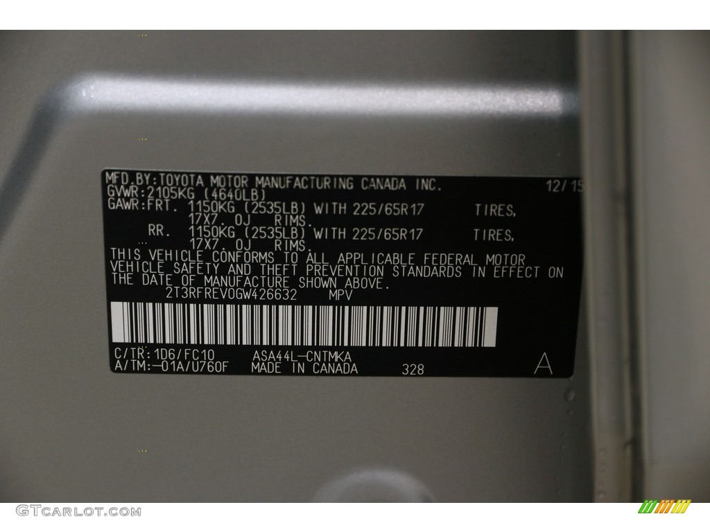 2016 RAV4 XLE AWD - Silver Sky Metallic / Ash photo #17