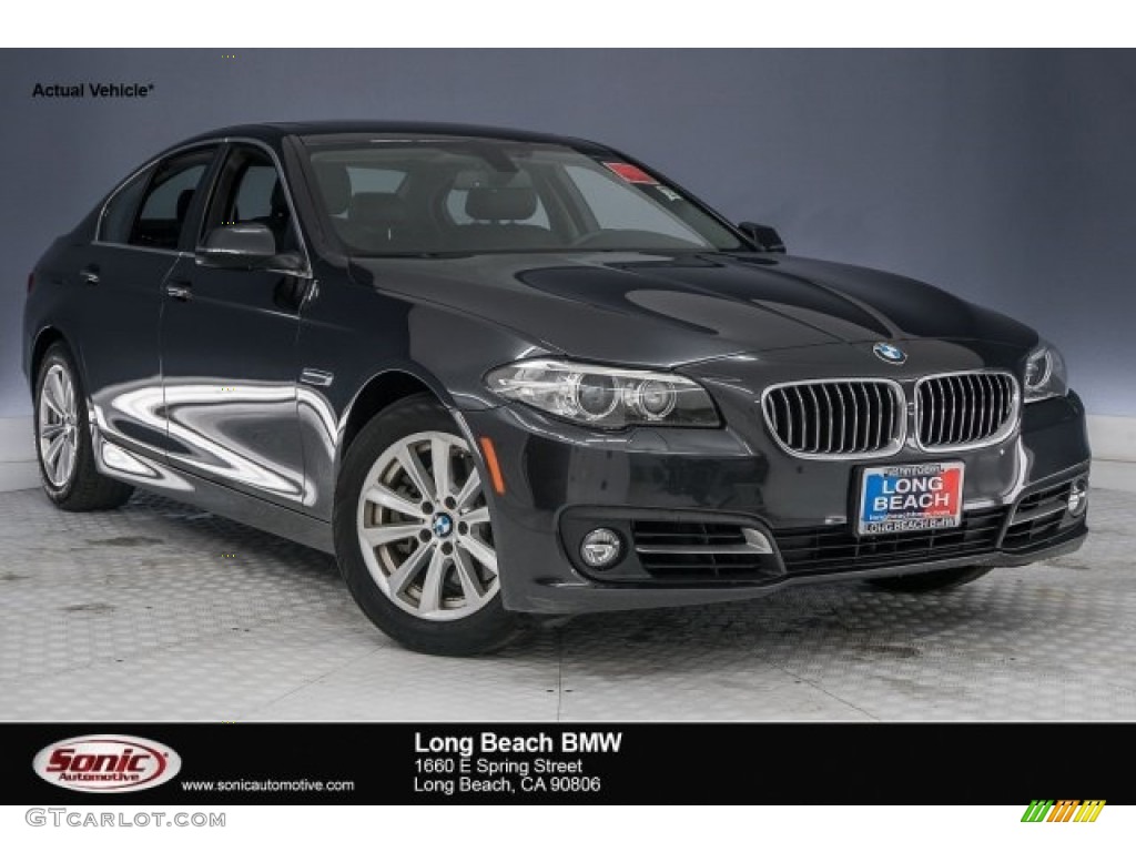 2015 5 Series 528i Sedan - Dark Graphite Metallic / Black photo #1