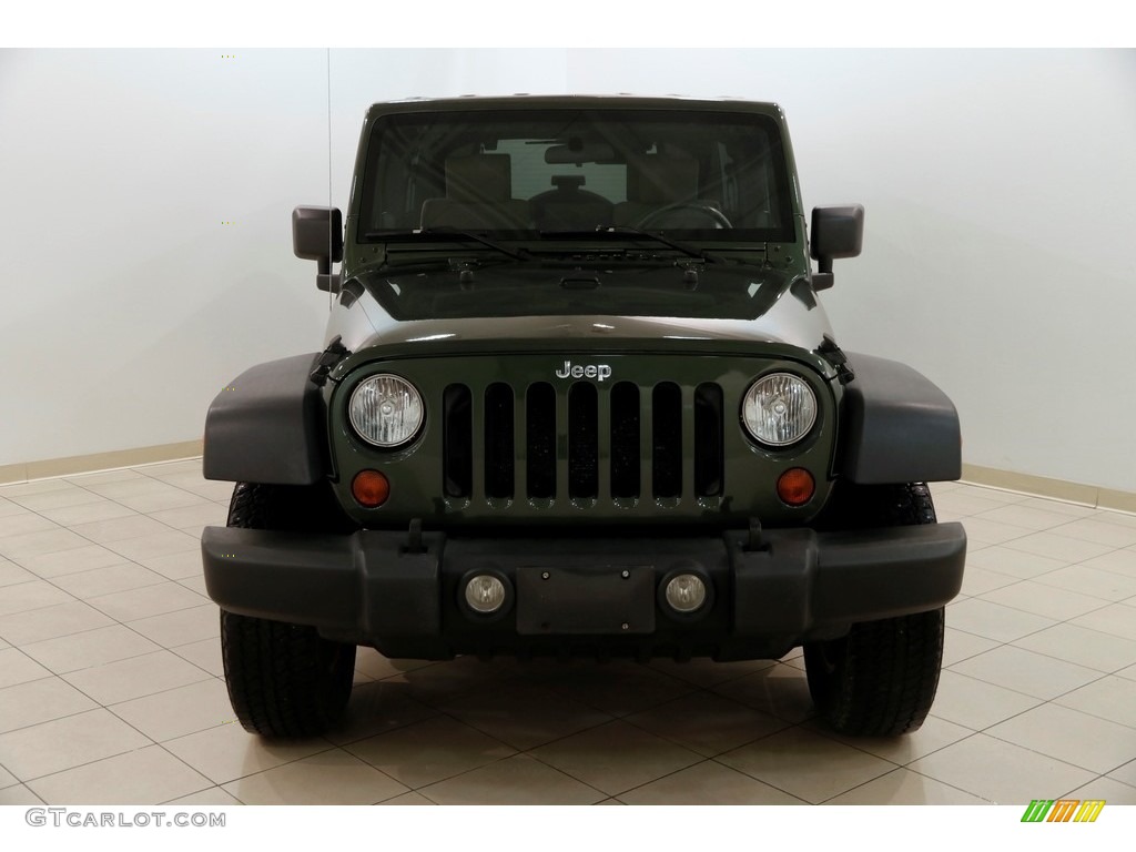 2009 Wrangler Unlimited X 4x4 - Jeep Green Metallic / Dark Khaki/Medium Khaki photo #2