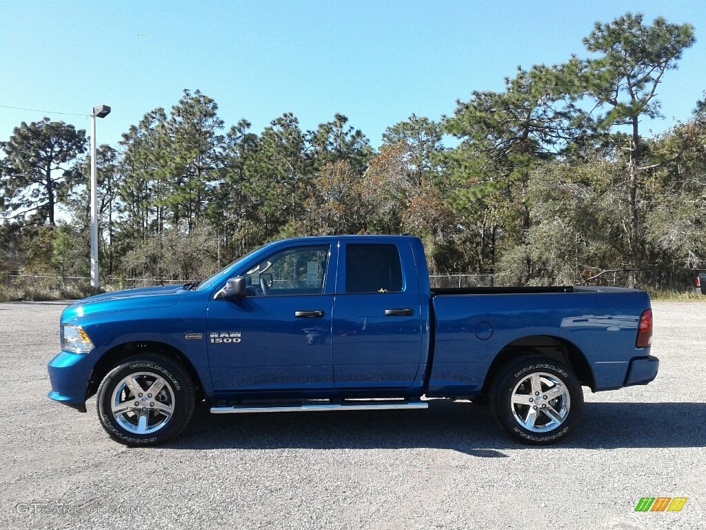 2018 1500 Express Quad Cab 4x4 - Blue Streak Pearl / Black/Diesel Gray photo #2