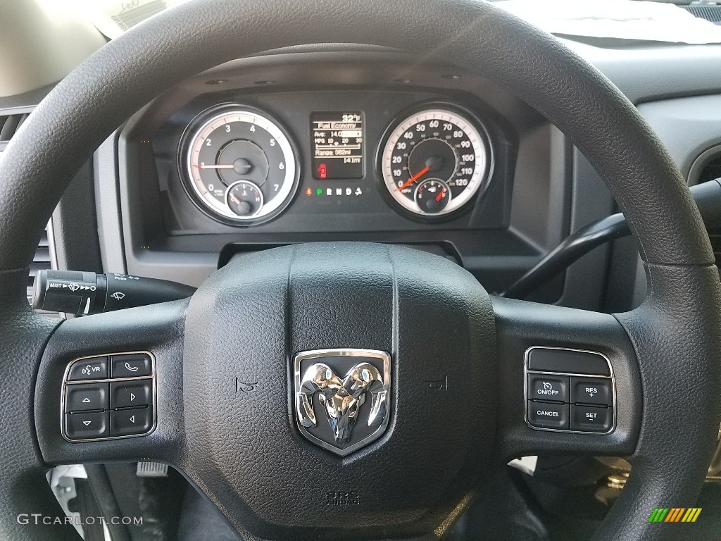 2018 Ram 2500 Tradesman Regular Cab 4x4 Utility Black/Diesel Gray Steering Wheel Photo #124385065